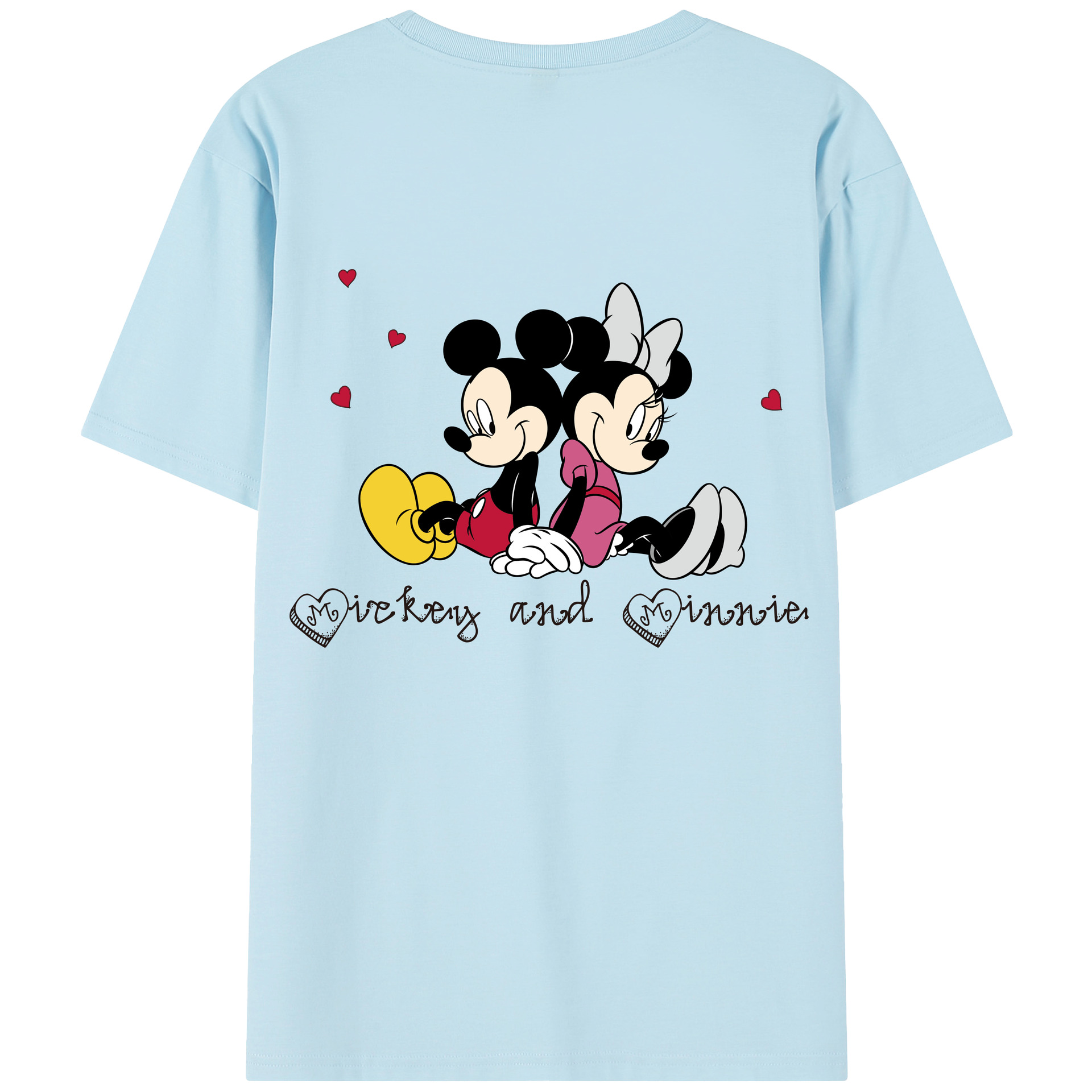 （画像用） ミッキーマウス Mickey Mouse 綿100％半袖Tシャツ（背面プリント）
